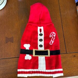 NWOT Vibrant Life Christmas hooded dog sweater. Size Small